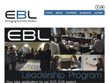 Tablet Screenshot of emergingbusinessleaders.org